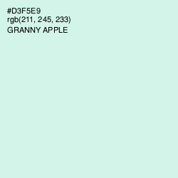 #D3F5E9 - Granny Apple Color Image