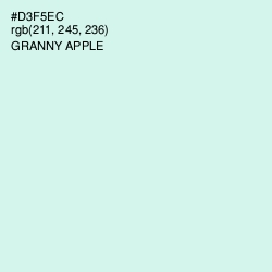 #D3F5EC - Granny Apple Color Image
