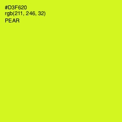 #D3F620 - Pear Color Image