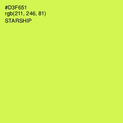 #D3F651 - Starship Color Image