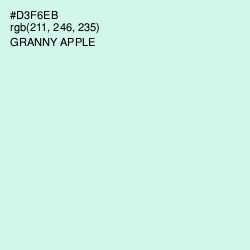 #D3F6EB - Granny Apple Color Image