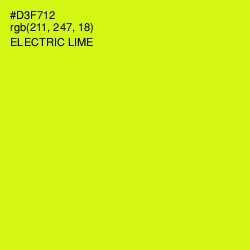 #D3F712 - Electric Lime Color Image