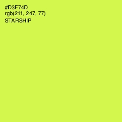 #D3F74D - Starship Color Image