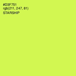 #D3F751 - Starship Color Image