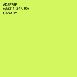 #D3F75F - Canary Color Image