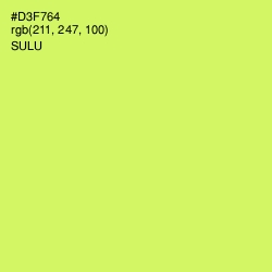 #D3F764 - Sulu Color Image