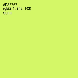 #D3F767 - Sulu Color Image
