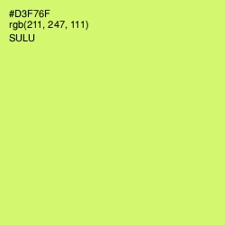 #D3F76F - Sulu Color Image