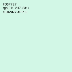 #D3F7E7 - Granny Apple Color Image