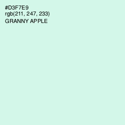 #D3F7E9 - Granny Apple Color Image