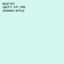 #D3F7EF - Granny Apple Color Image