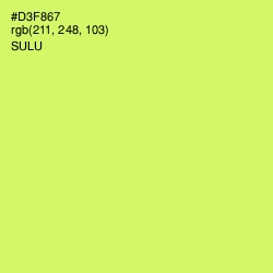 #D3F867 - Sulu Color Image