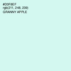 #D3F8EF - Granny Apple Color Image