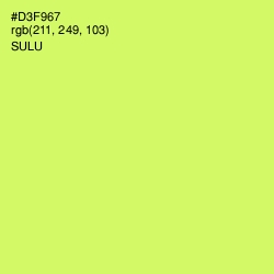 #D3F967 - Sulu Color Image