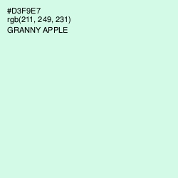 #D3F9E7 - Granny Apple Color Image