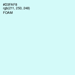 #D3FAF8 - Foam Color Image