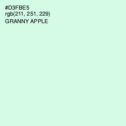 #D3FBE5 - Granny Apple Color Image