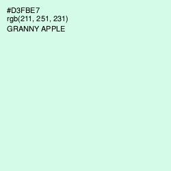 #D3FBE7 - Granny Apple Color Image