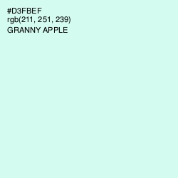 #D3FBEF - Granny Apple Color Image