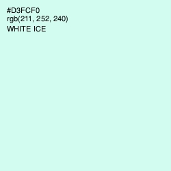 #D3FCF0 - White Ice Color Image