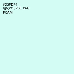 #D3FDF4 - Foam Color Image