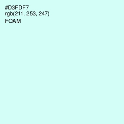 #D3FDF7 - Foam Color Image