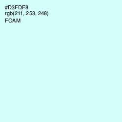 #D3FDF8 - Foam Color Image