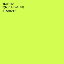 #D3FE51 - Starship Color Image