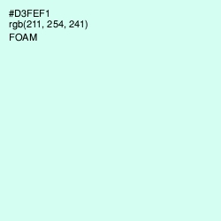 #D3FEF1 - Foam Color Image