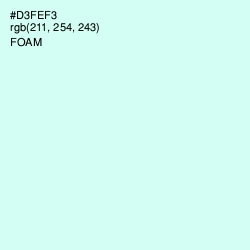 #D3FEF3 - Foam Color Image