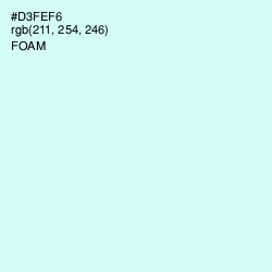 #D3FEF6 - Foam Color Image