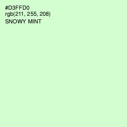 #D3FFD0 - Snowy Mint Color Image