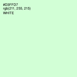 #D3FFD7 - Snowy Mint Color Image
