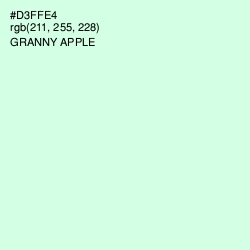#D3FFE4 - Granny Apple Color Image