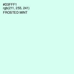 #D3FFF1 - Frosted Mint Color Image