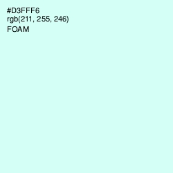 #D3FFF6 - Foam Color Image