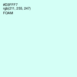 #D3FFF7 - Foam Color Image