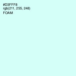 #D3FFF8 - Foam Color Image