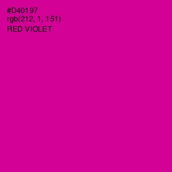 #D40197 - Red Violet Color Image