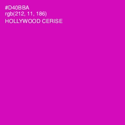 #D40BBA - Hollywood Cerise Color Image