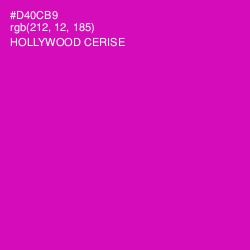 #D40CB9 - Hollywood Cerise Color Image