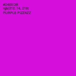 #D40EDB - Purple Pizzazz Color Image