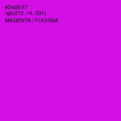 #D40EE7 - Magenta / Fuchsia Color Image