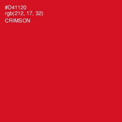 #D41120 - Crimson Color Image