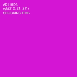 #D415D3 - Shocking Pink Color Image