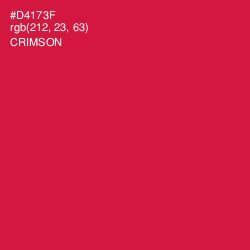 #D4173F - Crimson Color Image
