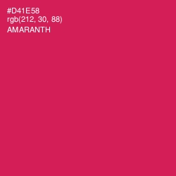 #D41E58 - Amaranth Color Image