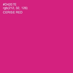 #D4207E - Cerise Red Color Image