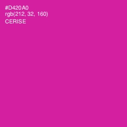 #D420A0 - Cerise Color Image