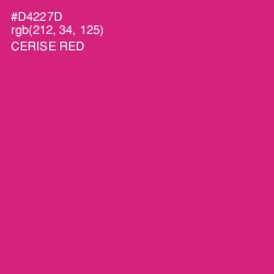 #D4227D - Cerise Red Color Image